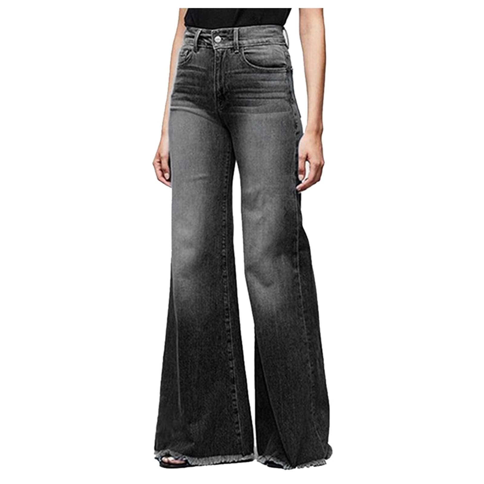 Women's High Waisted Boyfriend Jeans - Stretchy Wide Leg Loose Fit Denim Pants for Casual Outfits & Streetwear Fashion | Perfect for Everyday Wear, Weekend Outings and Trendy Looks