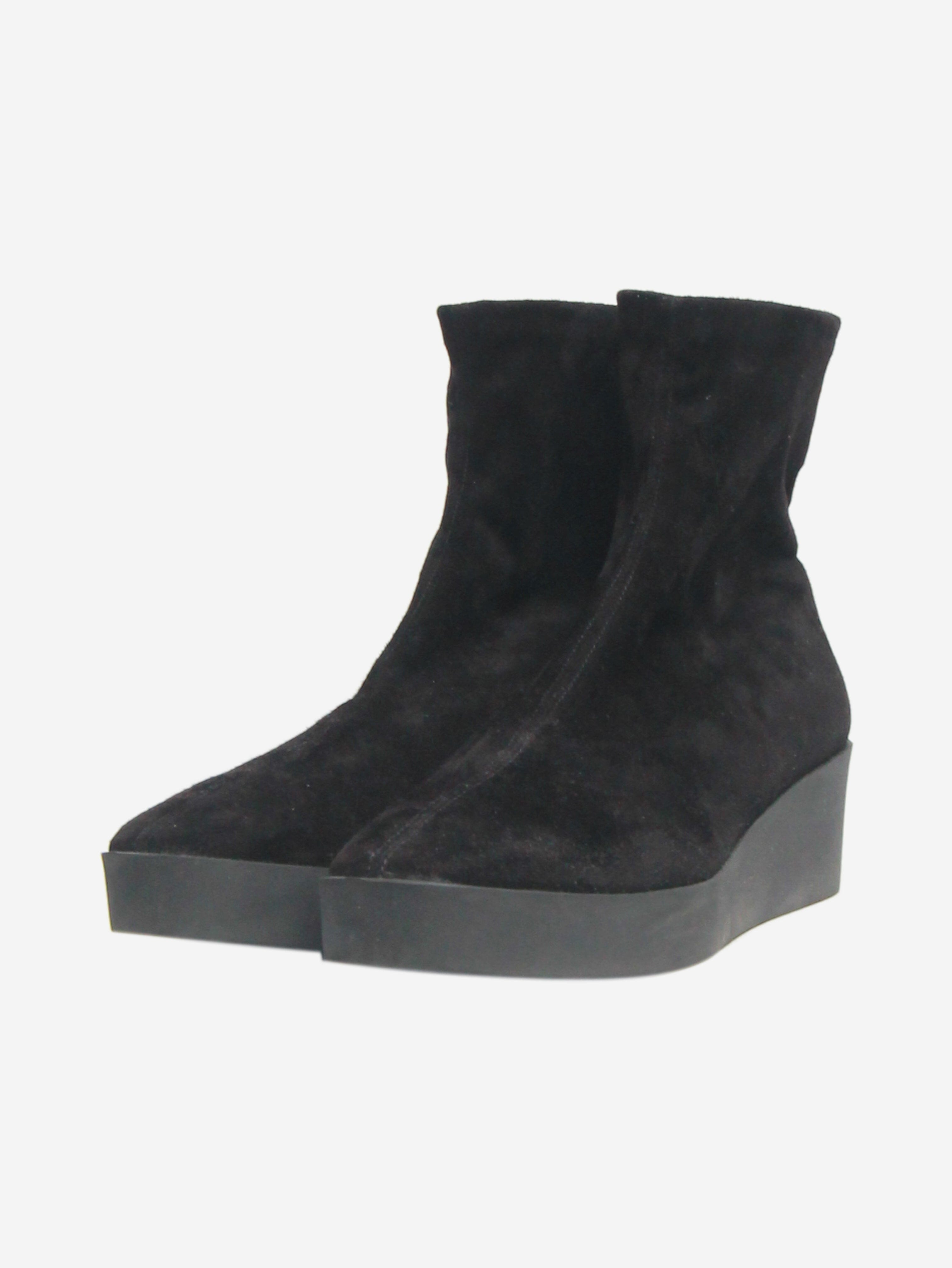 Black Suede Ankle Boots Women's Size EU 37 (US 7) - Stylish & Comfortable for Fall, Winter & Casual Outfits