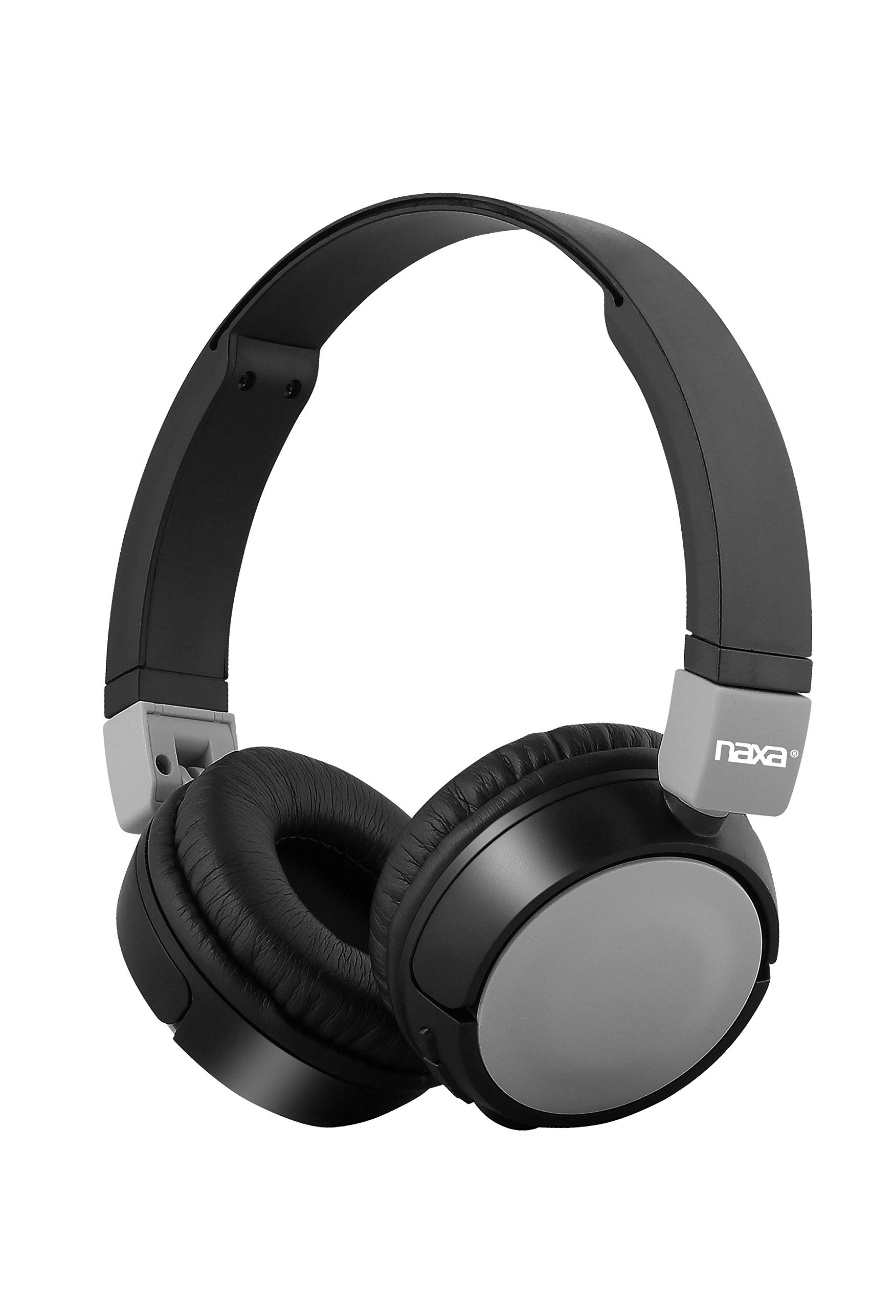 NAXA Electronics NE-975 Wireless Bluetooth Headphones with Backspin Technology - Gray | Noise Cancelling, Comfort Fit for Workouts, Commuting & Office Use