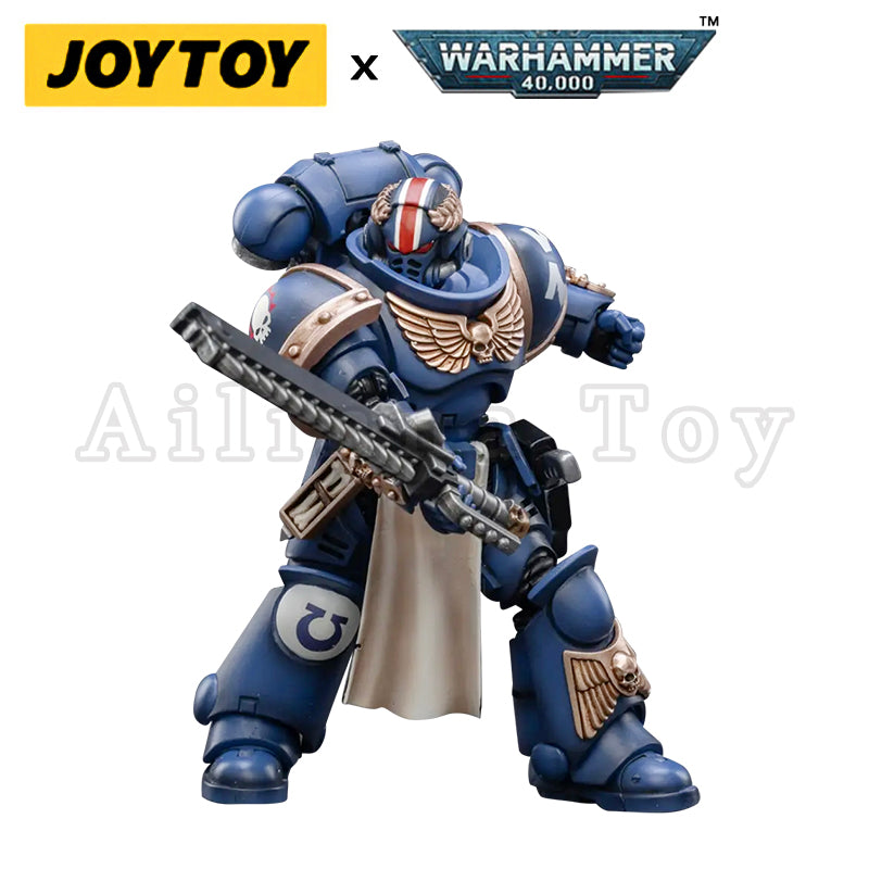 1/18 JOYTOY Warhammer 40K Ultramarines Primaris Lieutenant Horatius Action Figure - Collectible Miniature for Tabletop Gaming & Display