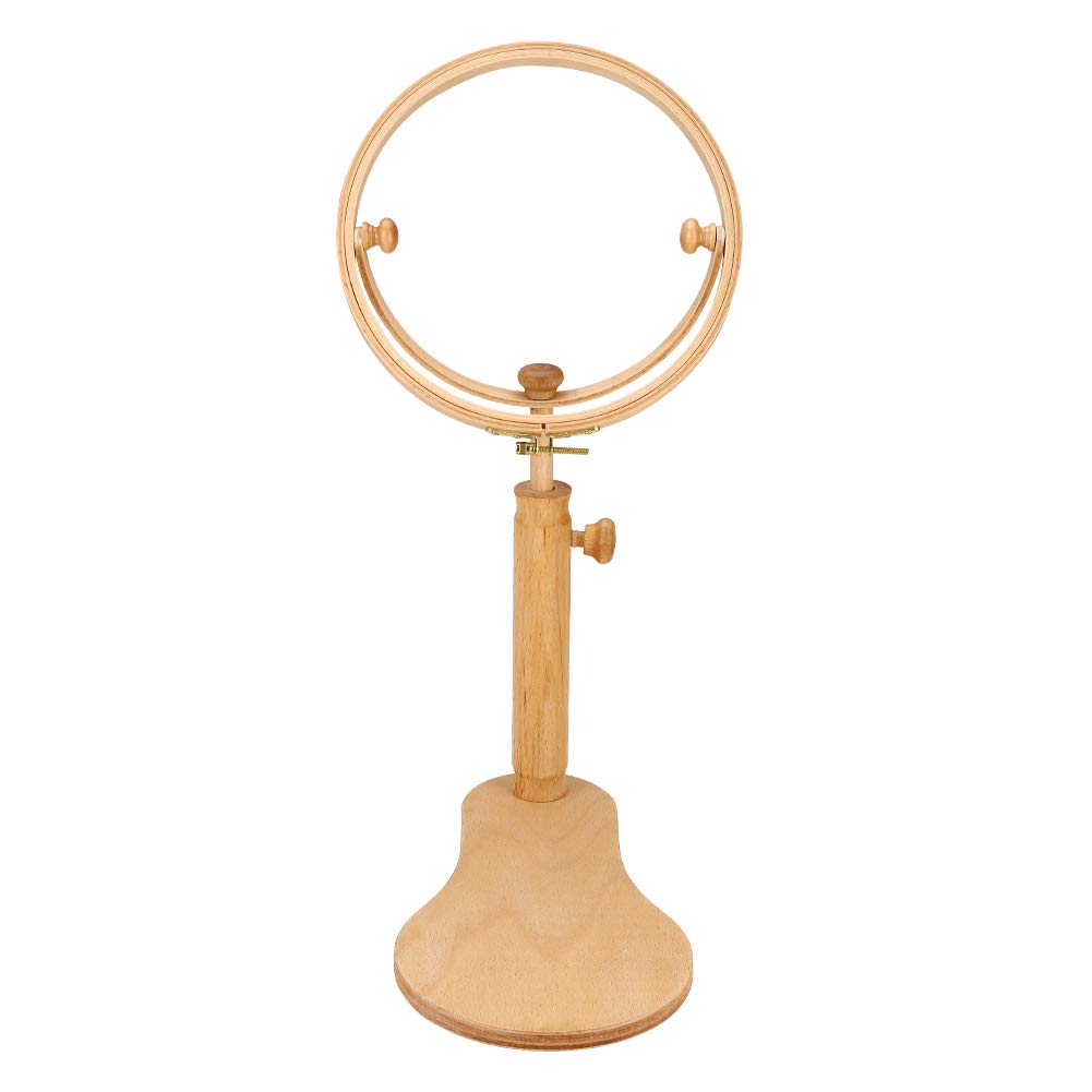 Premium Wooden Embroidery Stand Hoop - Adjustable Rotating Cross Stitch Frame (21cm) for Embroidery & Sewing Projects | Perfect for Needlework, Crafting & DIY Home Decor