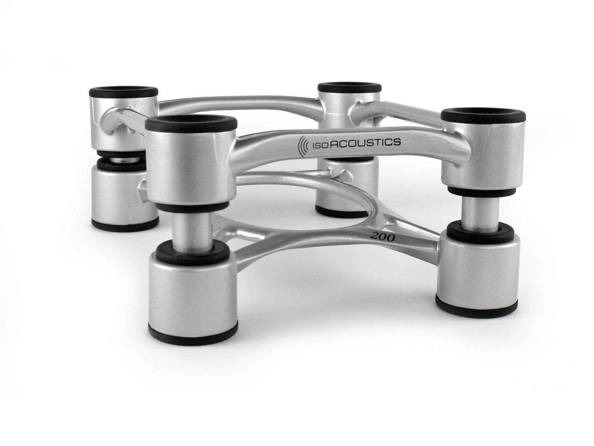 Isoacoustics Aperta200 Aluminum Acoustic Isolation Speaker Stands - Pair - Perfect for Studio Monitors & Bookshelf Speakers - Reduce Vibrations & Improve Sound Quality