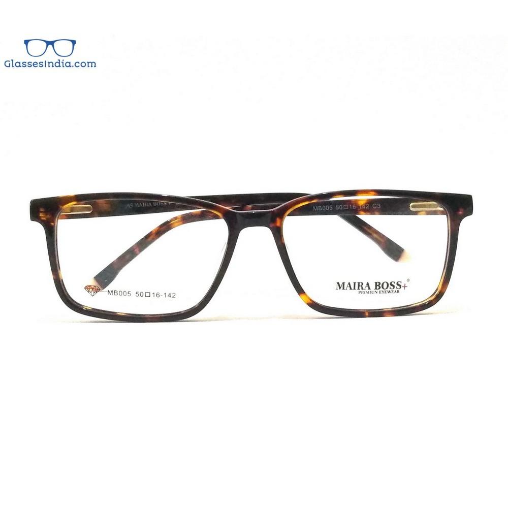 Stylish Slim Rectangle Acetate Full Frame Glasses MB005DA - Trendy Eyewear for Men & Women - Perfect for Office, Reading & Everyday Fashion