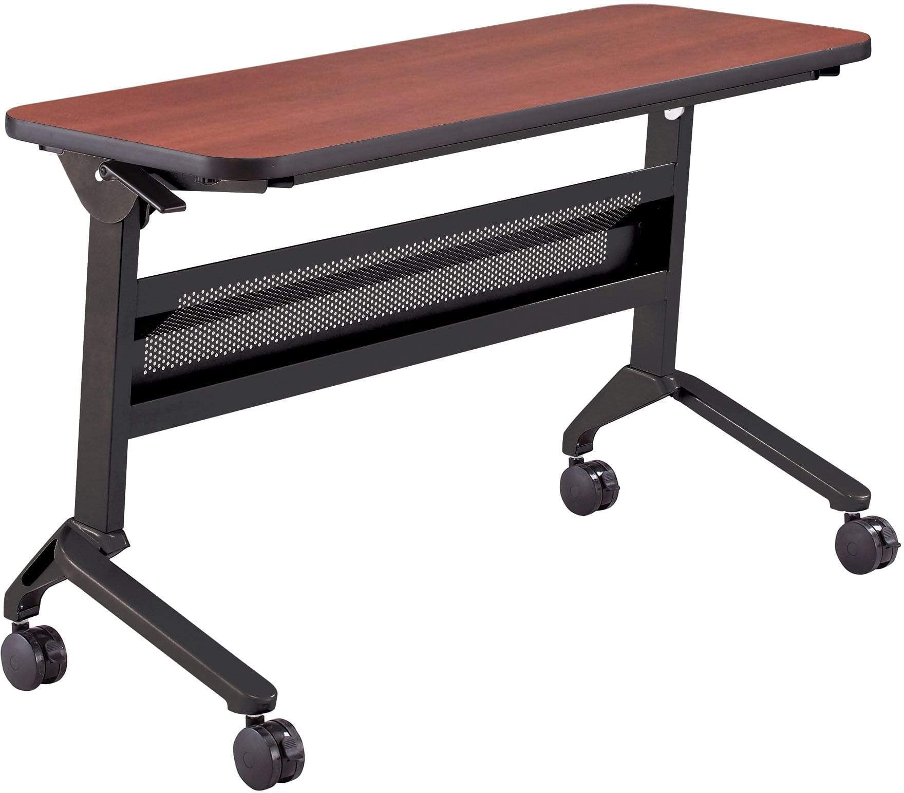 Safco Flip N Go 18 x 48 Inch Rectangular Training Table with Wheels - Portable Folding Conference Table for Office, Classroom & Meetings [LF1848T] - Perfect for Training Sessions, Workshops & Collaborative Work Spaces