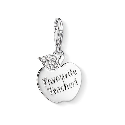Apple Charm for Favorite Teacher - Thoughtful Gift for Educators, Appreciation Day, Retirement & Thank You Gifts - Perfect for Jewelry Making, Keychains & Keepsakes