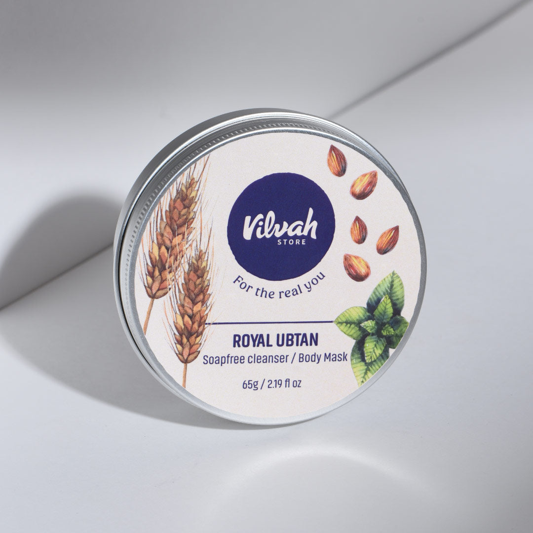 Royal Ubtan - Natural Skin Brightening & Whitening Face Scrub for Glowing Complexion | Exfoliating & Cleansing for All Skin Types | Perfect for Daily Skincare & Spa Days