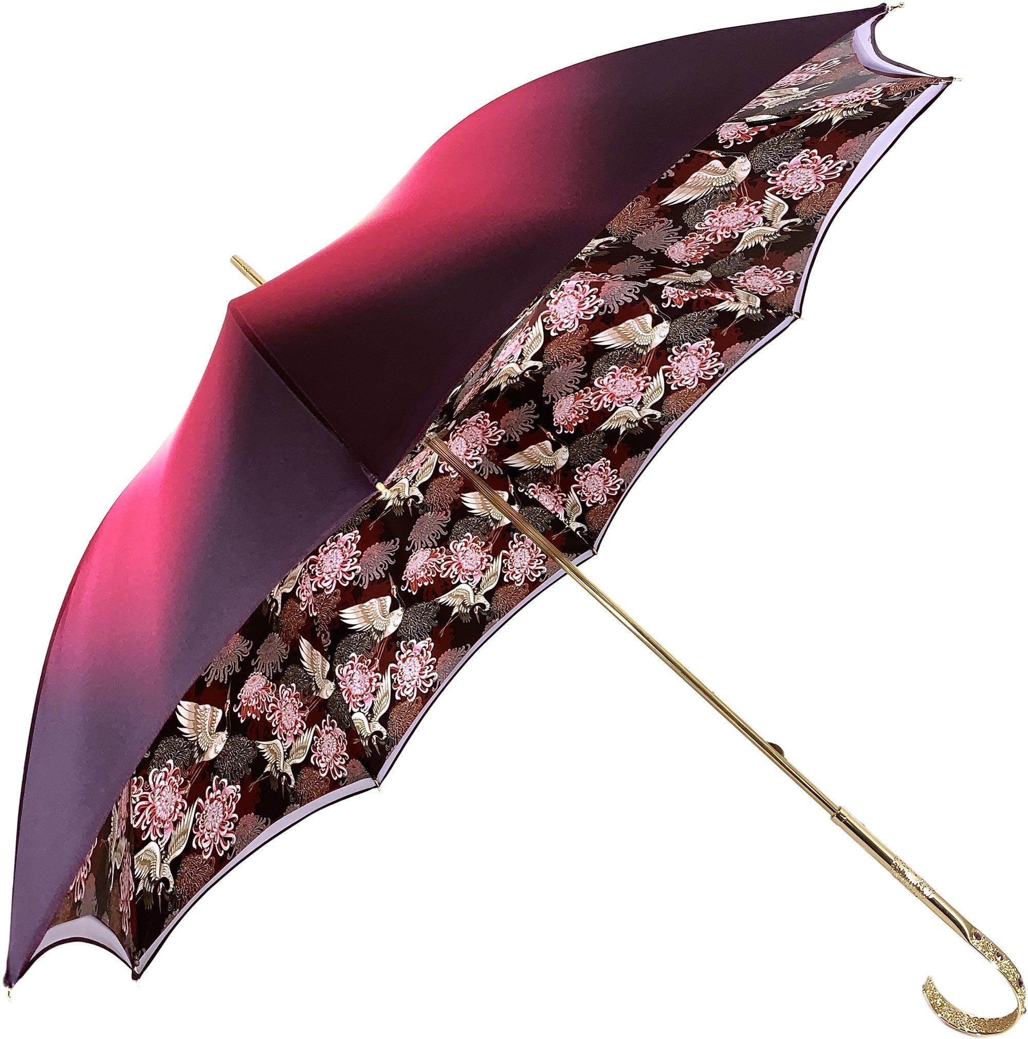 Exclusive Herons Design Double Cloth Umbrella - Stylish Waterproof Rain Protection for Women & Men - Perfect for Outdoor Events, Beach, and Garden Use