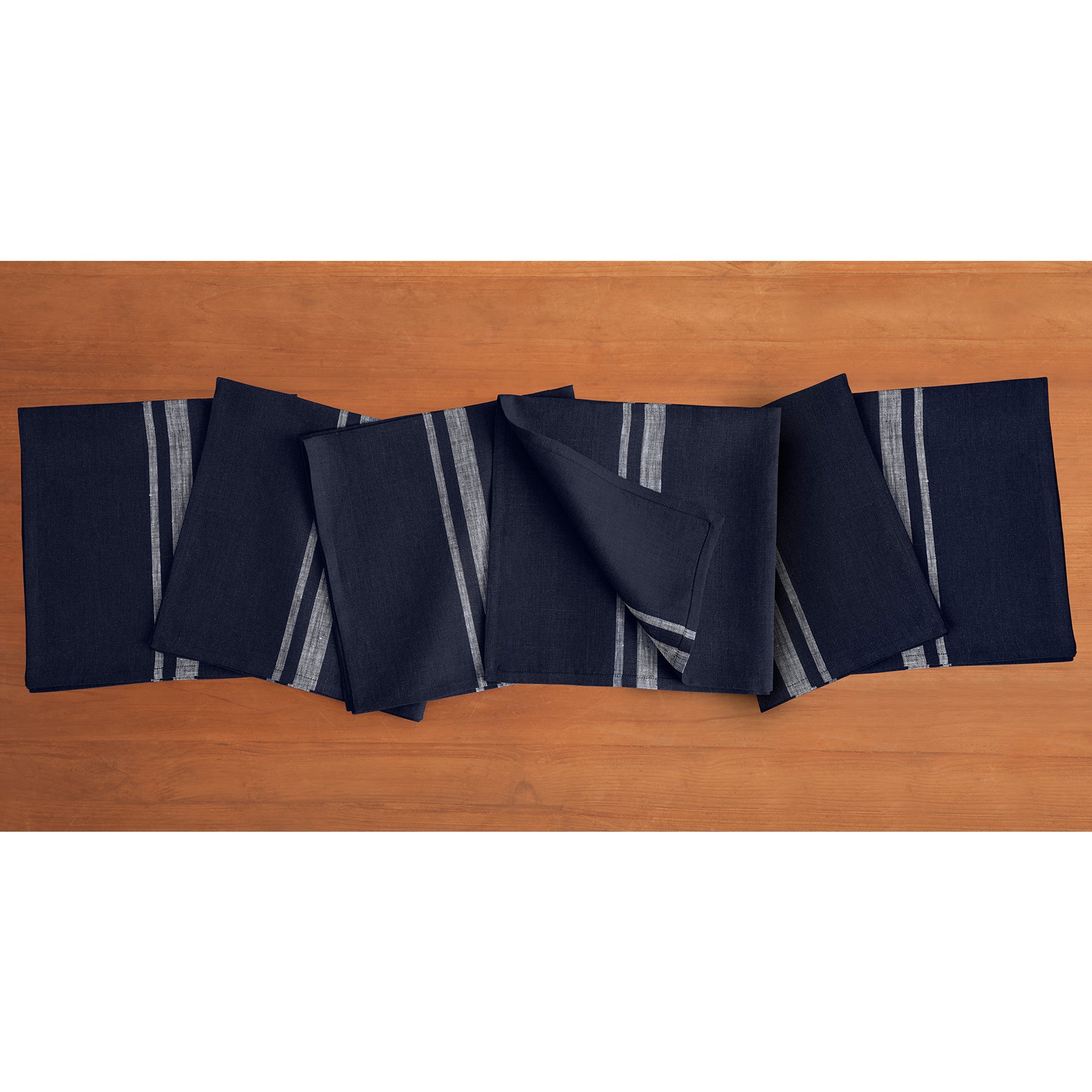 French Striped Cotton Napkins - Premium 12-Pack for Dining, Parties & Home Decor - Elegant Table Linens for Restaurants, Weddings & Everyday Use