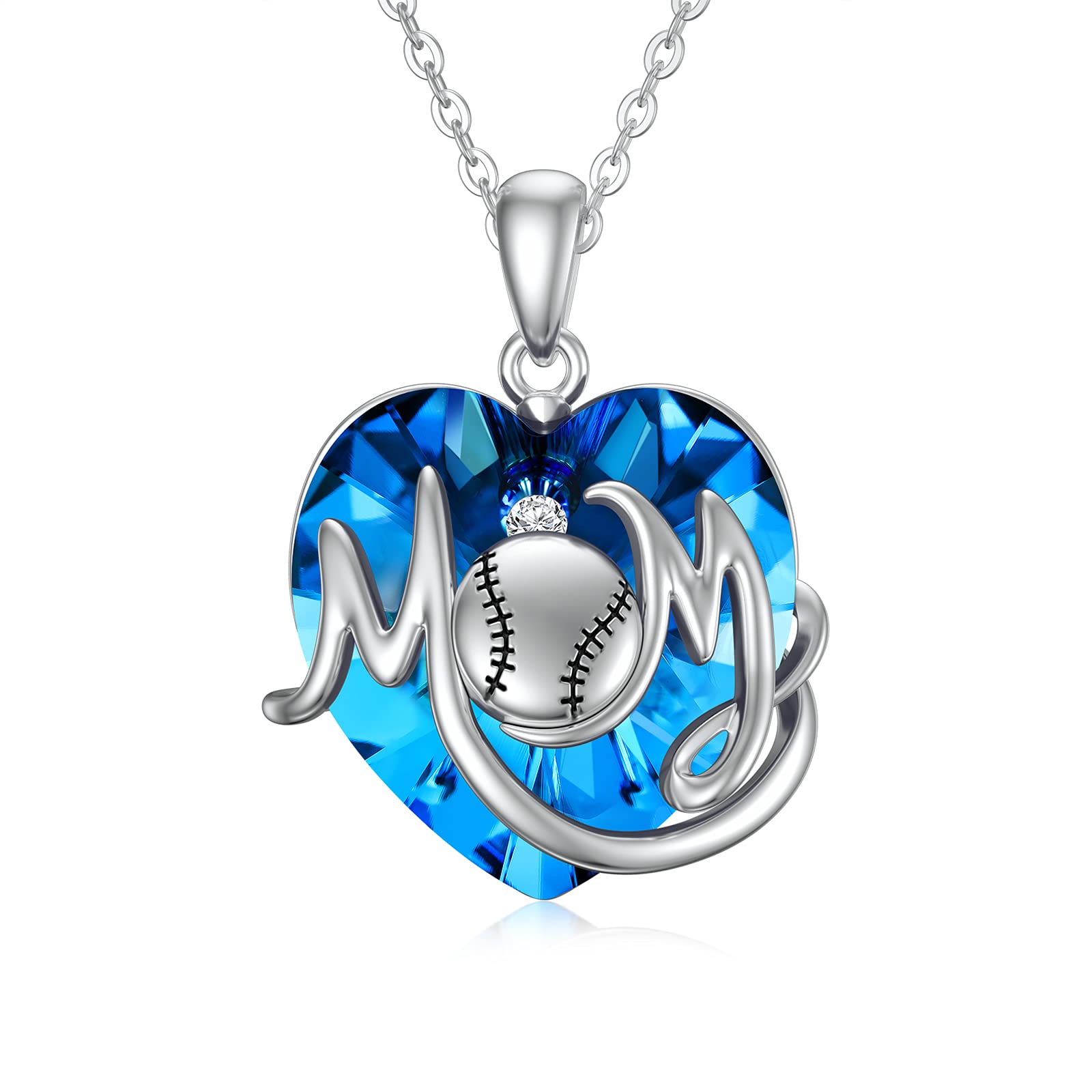 Mother's Day Gifts for Mom - Sterling Silver Crystal Heart Necklace - Elegant Jewelry for Women - Birthday, Christmas & Special Occasion Gifts - Perfect for Anniversaries, Valentine's Day & Everyday Wear