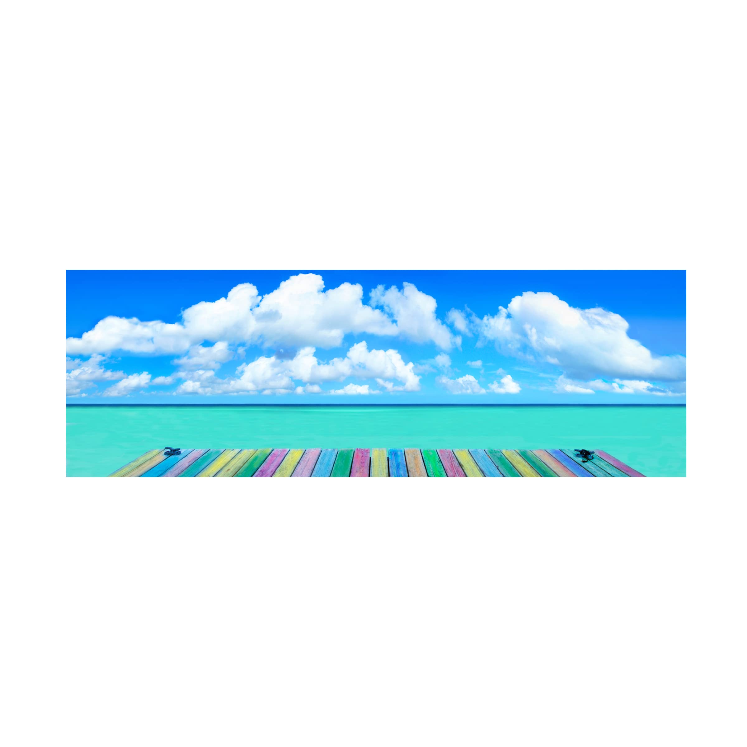 Jack Reed 'Rainbow Deck' Canvas Art Print - 16x47 Inches Modern Wall Decor for Living Room, Bedroom & Office | Trademark Fine Art Collection