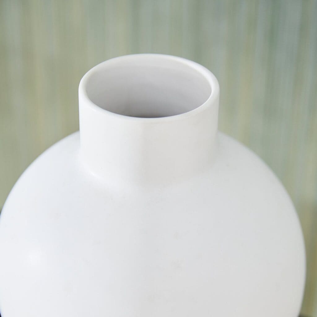 Cyan Design 10916 Libra Vase - Elegant White Small Ceramic Vase for Home Decor, Wedding Centerpiece, or Gift Idea