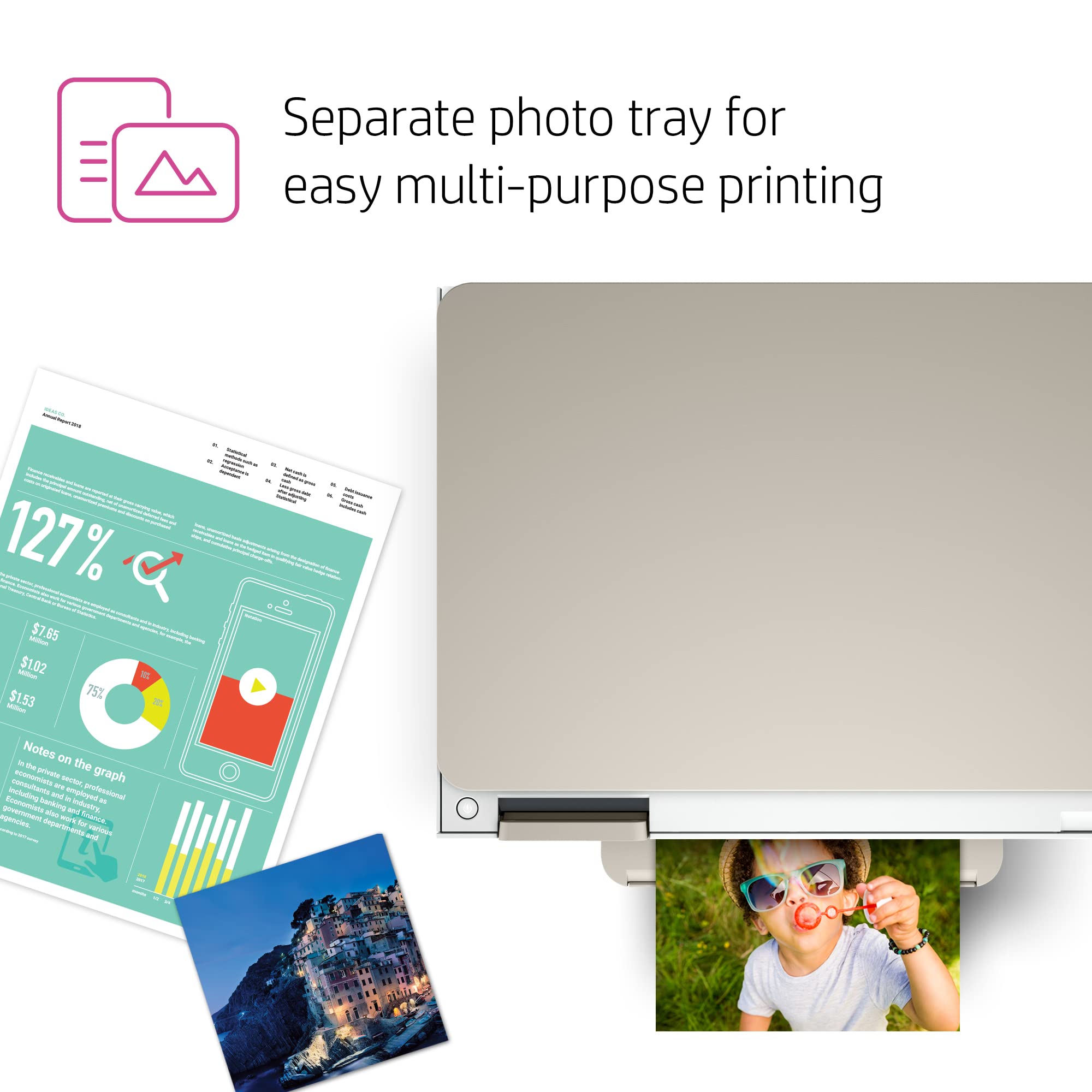 HP ENVY Inspire 7255e Wireless Color Inkjet Printer - Print, Scan, Copy | Easy Setup & Mobile Printing | Ideal for Home & Office | 3 Months Instant Ink Included | Perfect for Documents, Photos & School Projects