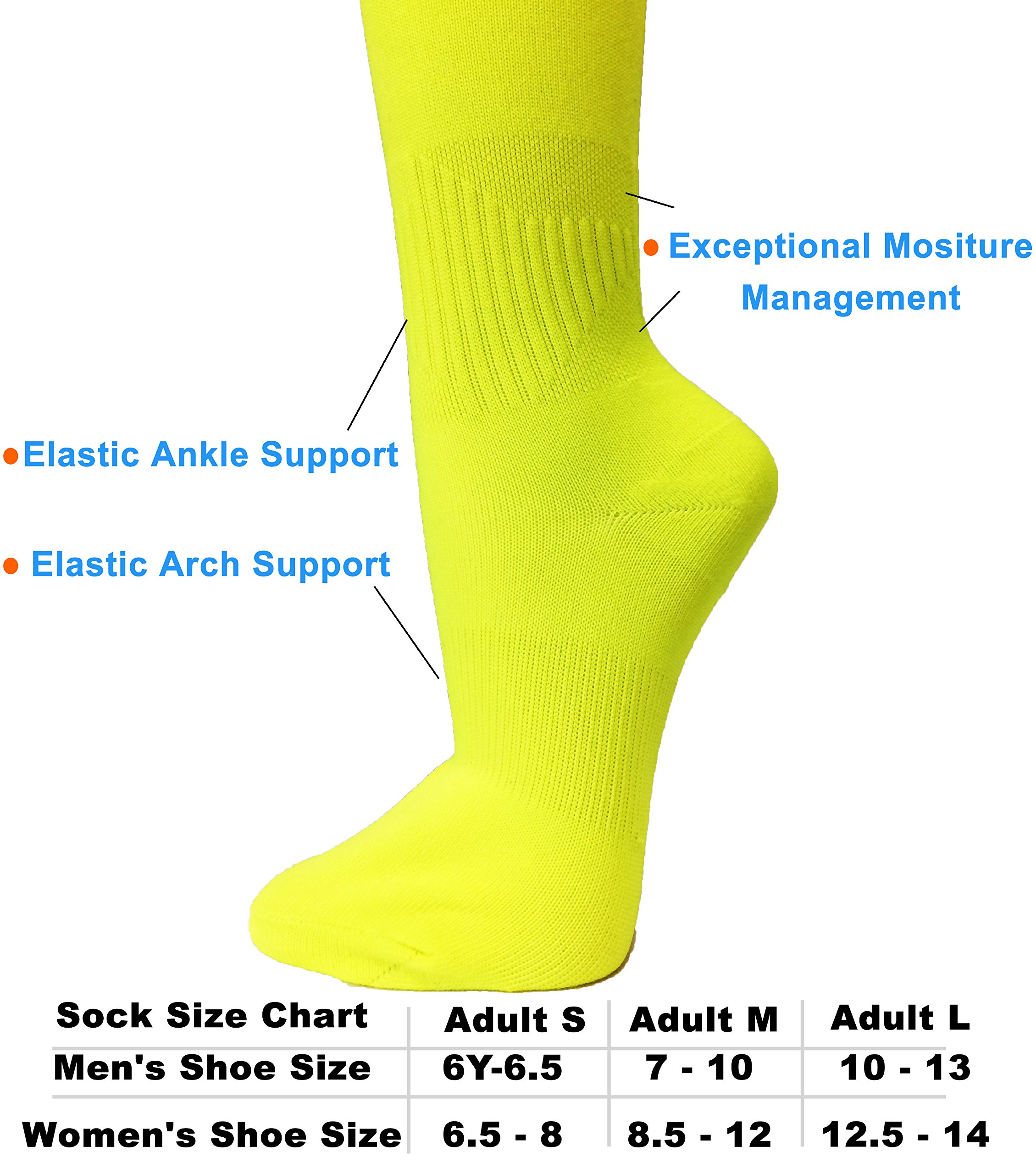 Affordable Polyester Soccer Knee High Socks - Breathable Team Sports Socks for Men & Women - Perfect for Soccer, Football, Running & Workout