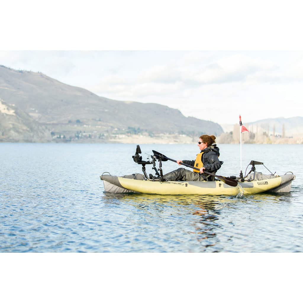 Advanced Elements Straitedge Angler Inflatable Kayak - Lightweight Fishing Kayak for Lakes & Rivers - Portable Kayak for Anglers & Outdoor Adventures