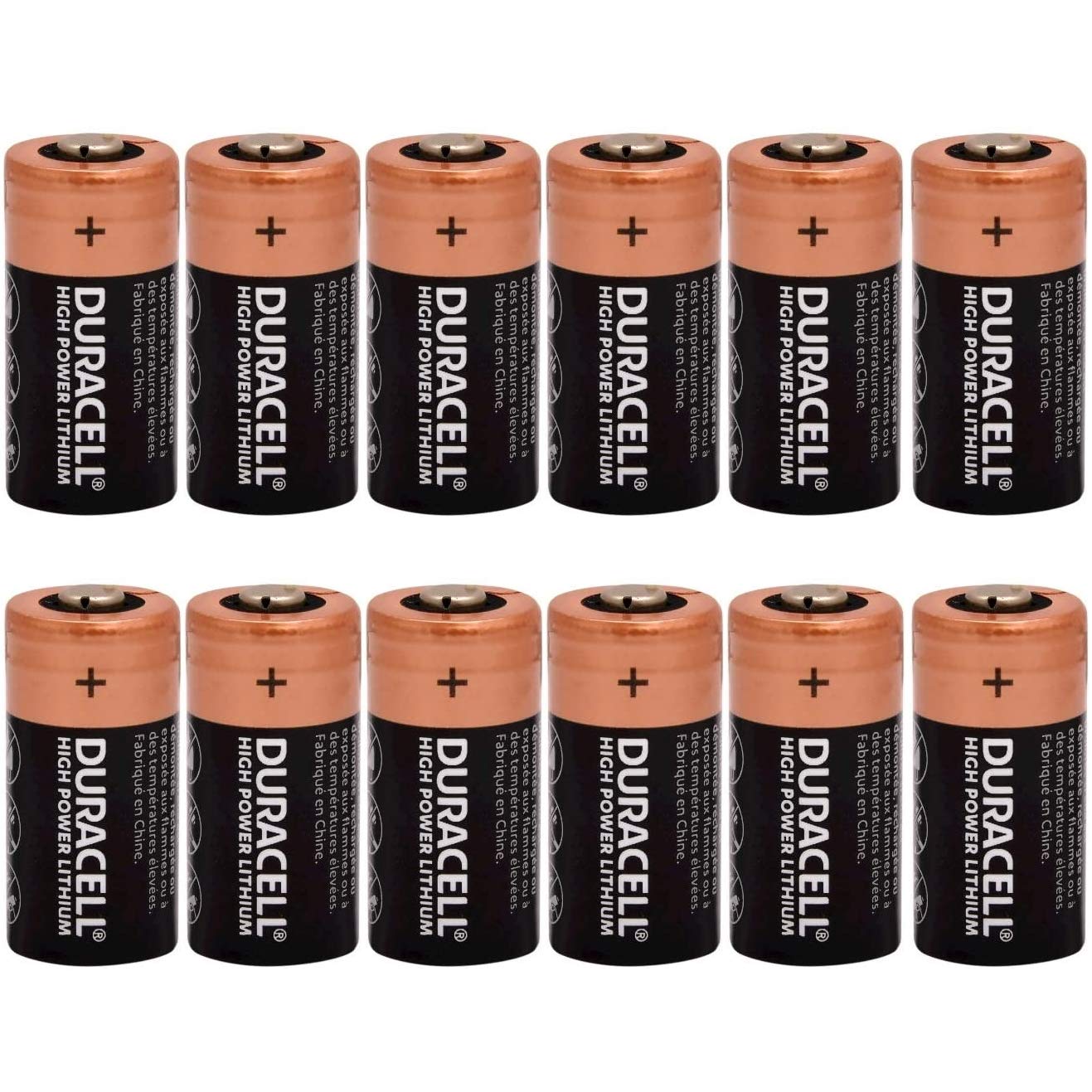 Duracell DL123A 3V Lithium 123A Batteries - 12 Pack Bulk | Long-Lasting Power for Cameras, Flashlights & Emergency Kits