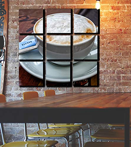 9-Piece Coffee Wall Art Set - Canvas Painting for Café & Home Decor