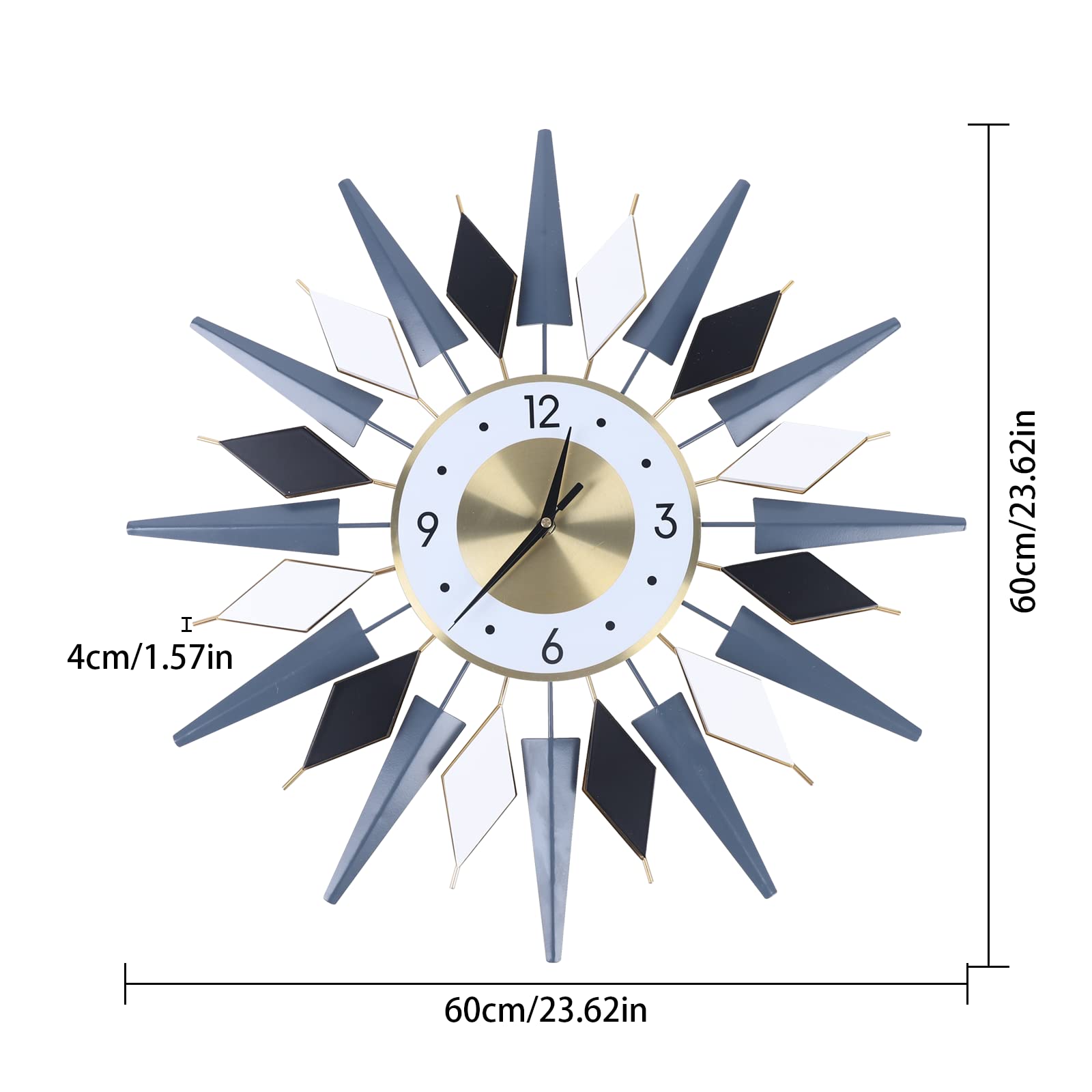 Gdrasuya10 Large Metal Wall Clock - European Style Silent Non-Ticking Decorative Clock for Living Room, Bedroom & Office Decor | Perfect for Home, Office and Gift Giving