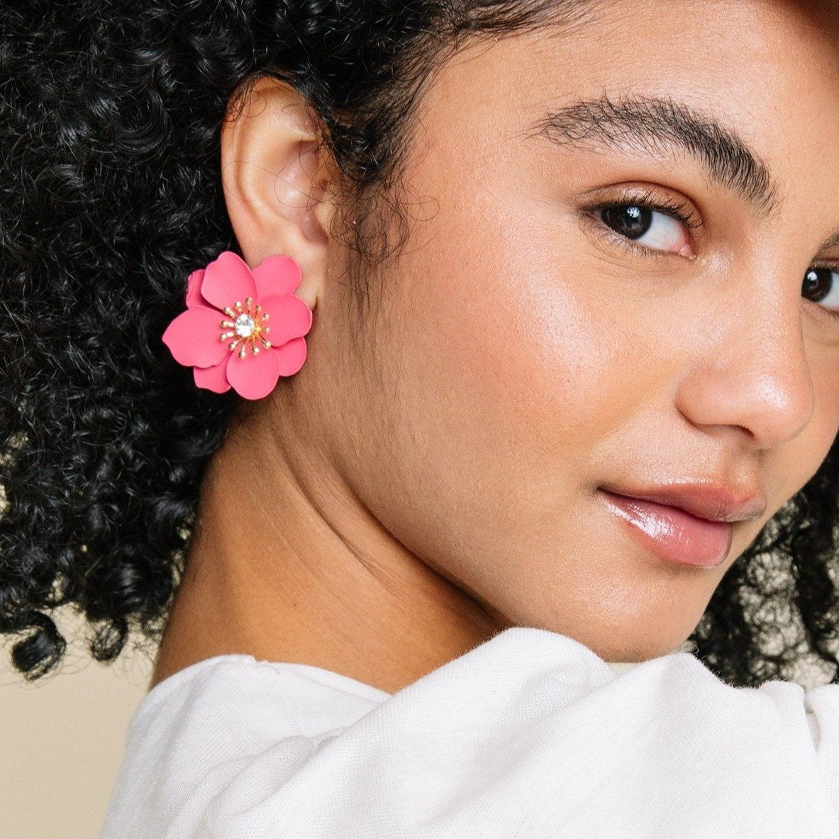 Cherry Blossom Stud Earrings for Women - Dainty Floral Earrings for Daily Wear, Gift, Wedding & Special Occasions