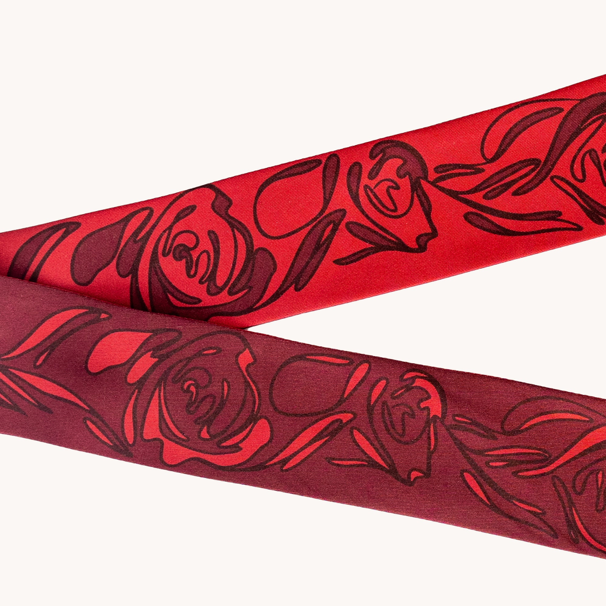 Elegant Silk Scarf with Romantic Love Letter Print - Perfect for Date Nights & Special Occasions