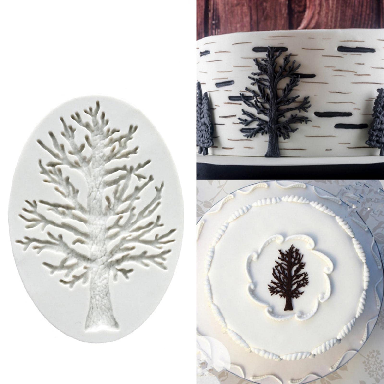 Premium Silicone Fondant Molds & Chocolate Molds - Tree Shaped Baking Molds for Cake Decorating, DIY Desserts, Candy Making - Ideal for Birthday Cakes, Cupcakes, and Holiday Treats