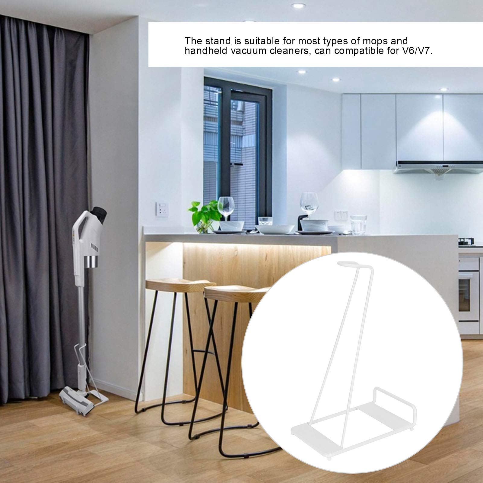 TOPINCN Vacuum Cleaner Stand - Stable Storage Bracket Holder for Upright & Stick Vacuums | Free-Standing Floor Organizer Rack | Perfect for Home, Garage & Closet Organization