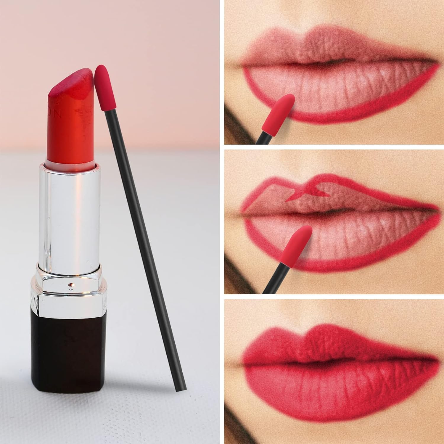 Hyzone Soft Lip Brush 50 Pcs - Professional Makeup Applicator for Lipstick, Eyeshadow & Lip Gloss - Travel-Friendly Cosmetic Wands - Black - Perfect for Home, Salon & On-the-Go Makeup Application