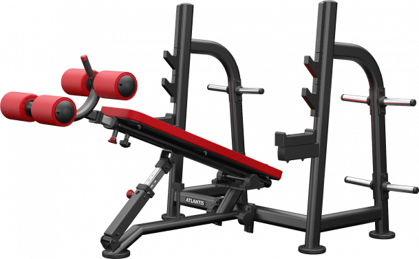ATLANTIS Olympic Flat & Decline Bench Press - Professional Strength Training Equipment for Home & Commercial Gyms | Perfect for Weightlifting, Bodybuilding & CrossFit Workouts