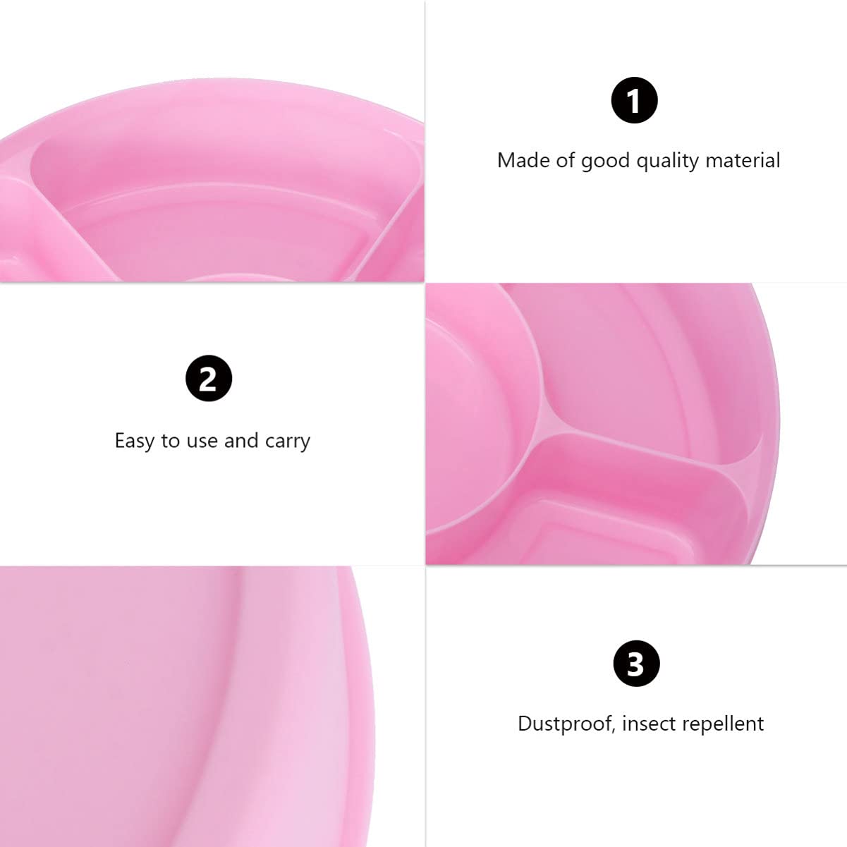 Luxshiny 2-Piece Plastic Divided Snack Serving Tray with Lids - Candy, Nut, Dried Fruit, Appetizer Storage Container | Perfect for Party Platters, Veggie Trays, and Dessert Displays (Blue)