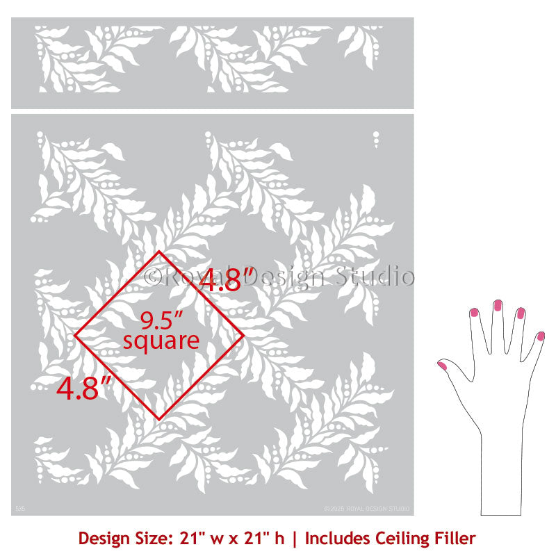 Crossed Garland Stencil - Reusable DIY Craft Template for Holiday Decor, Wall Art, and Wood Signs | Perfect for Christmas, Weddings, and Home Decor Projects