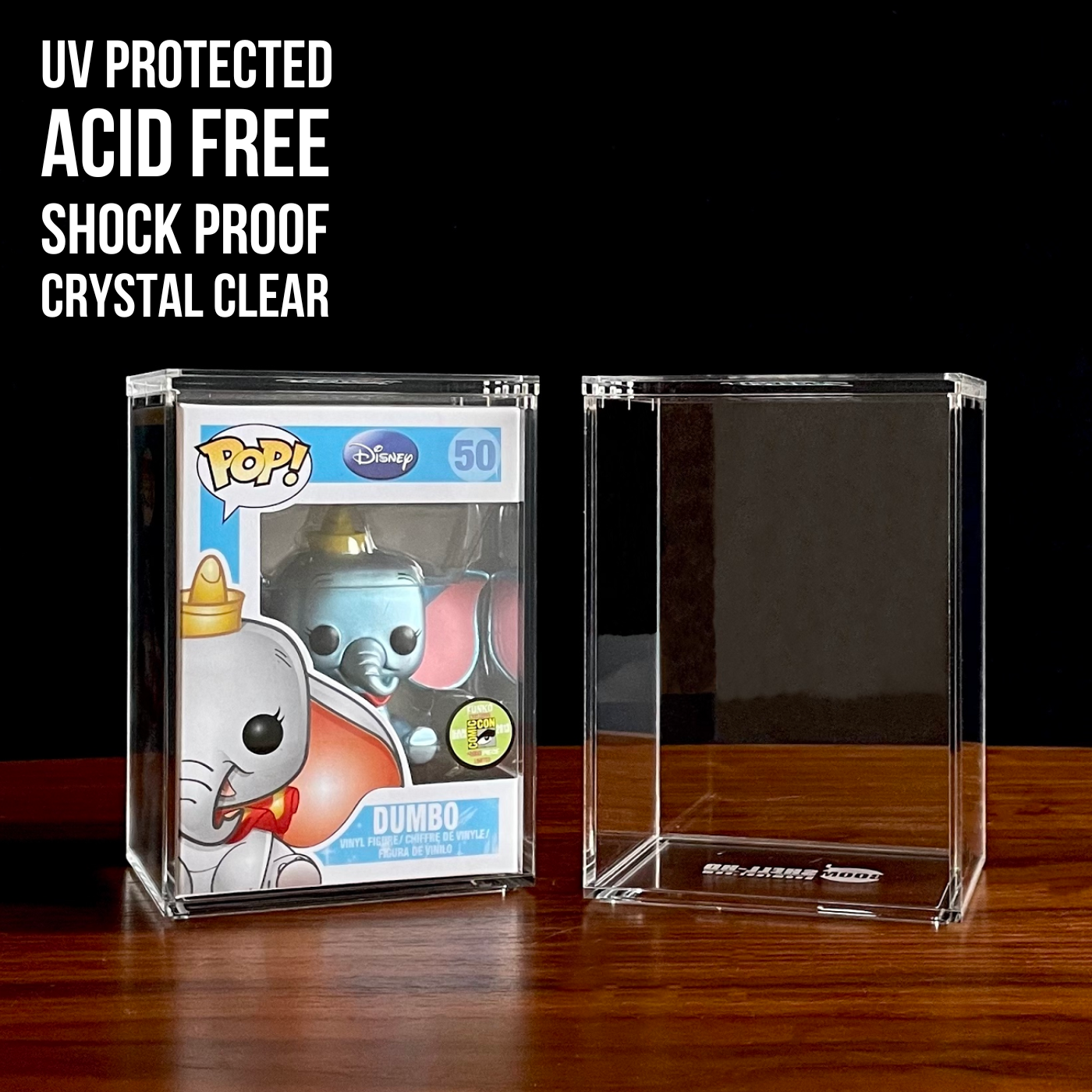 Boomloot SHELL HD Premium Protector for Funko Pop Figures - 2 Pack - Durable Display Case for Collectibles & Home Decor