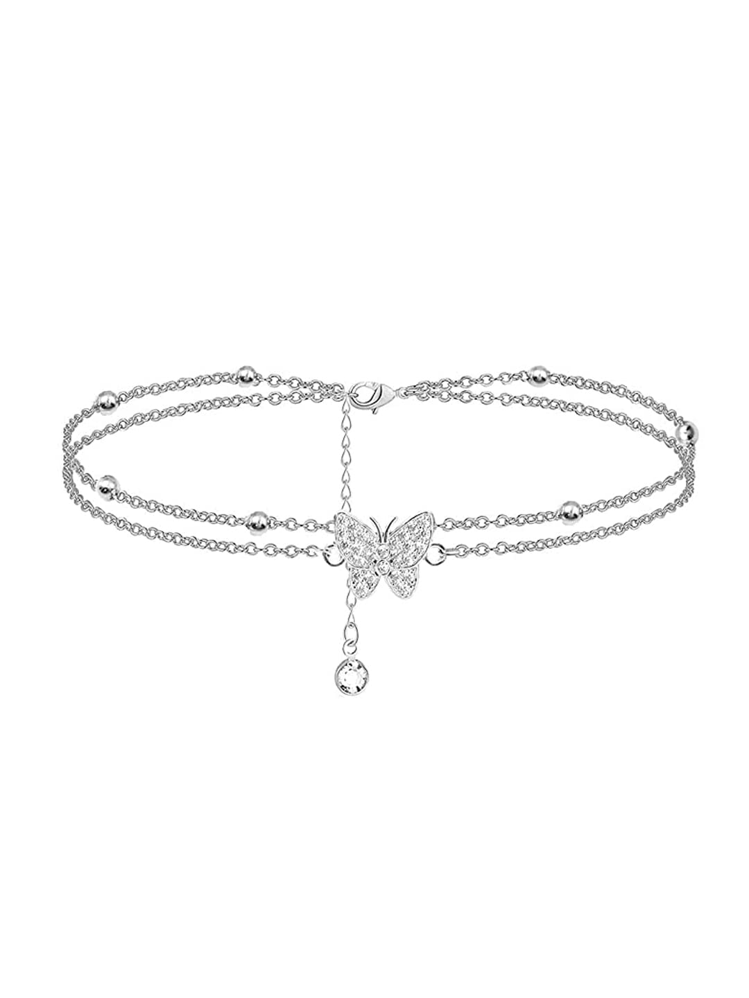 Yellow Chimes Anklet for Women - Multi-Layered Gold-Plated Fashionable Chain Ankle Bracelet | Perfect for Summer Outfits, Beach Vacations & Boho Style