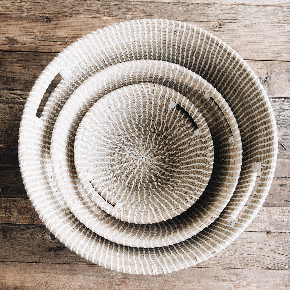 Nina Woven Storage Basket - Handmade Natural Fiber Organizer for Home Decor, Nursery, Laundry & Office Organization | Perfect for Blankets, Toys, Books & More