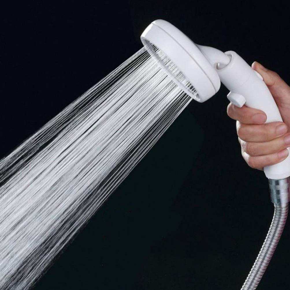High Pressure Shower Head with Handheld Sprayer - ABS Electric Shower Head for Low Water Pressure, White - Perfect for Bathroom, Bathtub, and Spa-Like Shower Experience