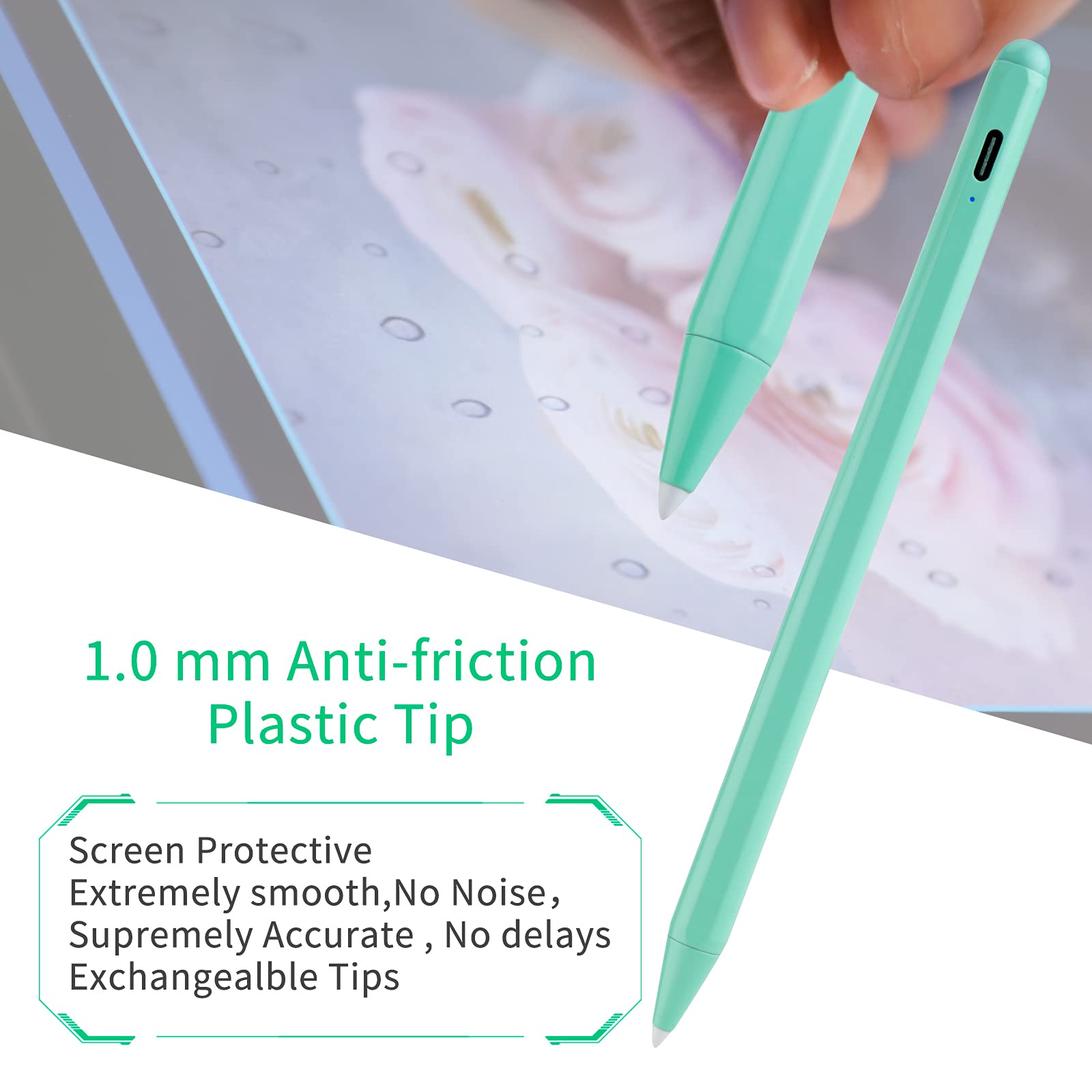Apple Pencil (2nd Generation) - Green Stylus for iPad Air 5, iPad Pro & iPad Mini - Perfect for Drawing, Note-Taking & Creative Work