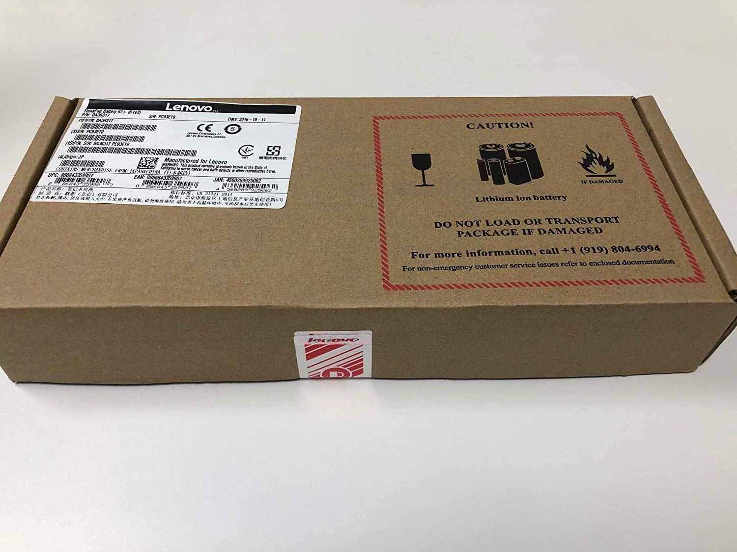 Original Lenovo 6 Cell (0a36317) Replacement Battery for X220T & X230T Tablets - 67+ WHr Capacity - Factory Sealed Retail Packaging - Perfect for Business Travel & Remote Work