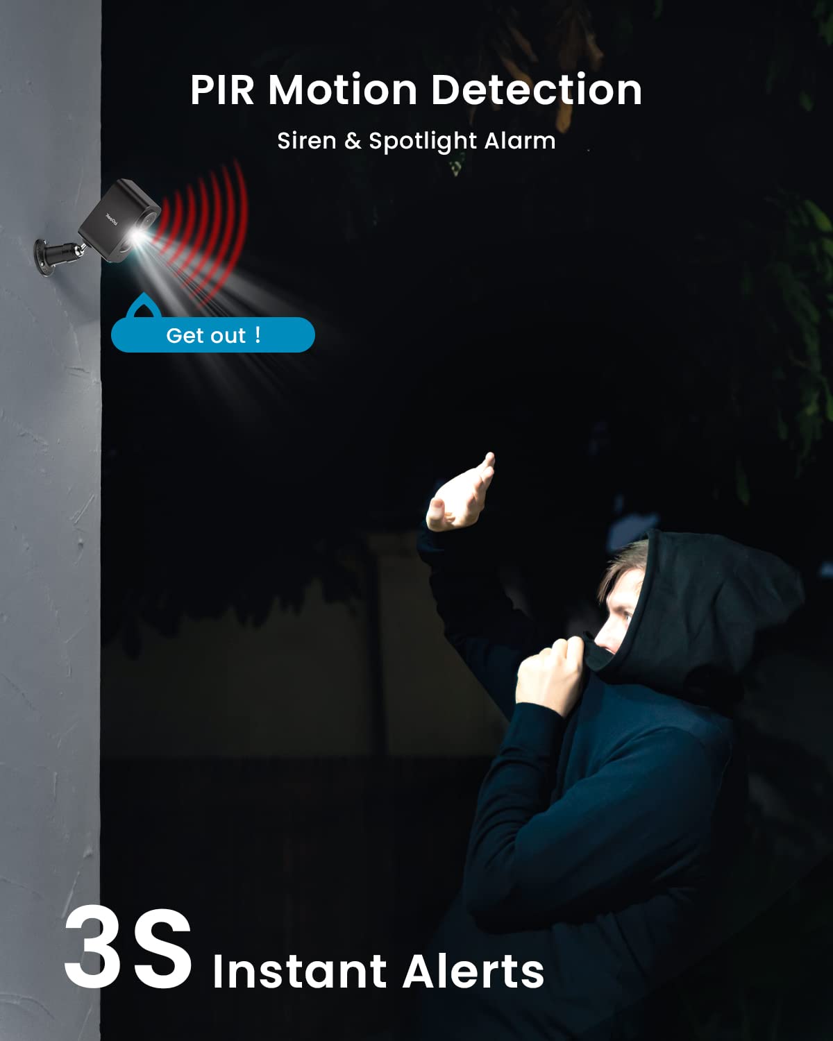 ieGeek Wireless Outdoor Security Cameras 2-Pack - 2K HD WiFi Surveillance System with AI Motion Detection, IP65 Weatherproof, Battery Powered, Siren & Spotlight - Ideal for Home Security, Garage & Backyard Monitoring - Works with Alexa & Google Assistant