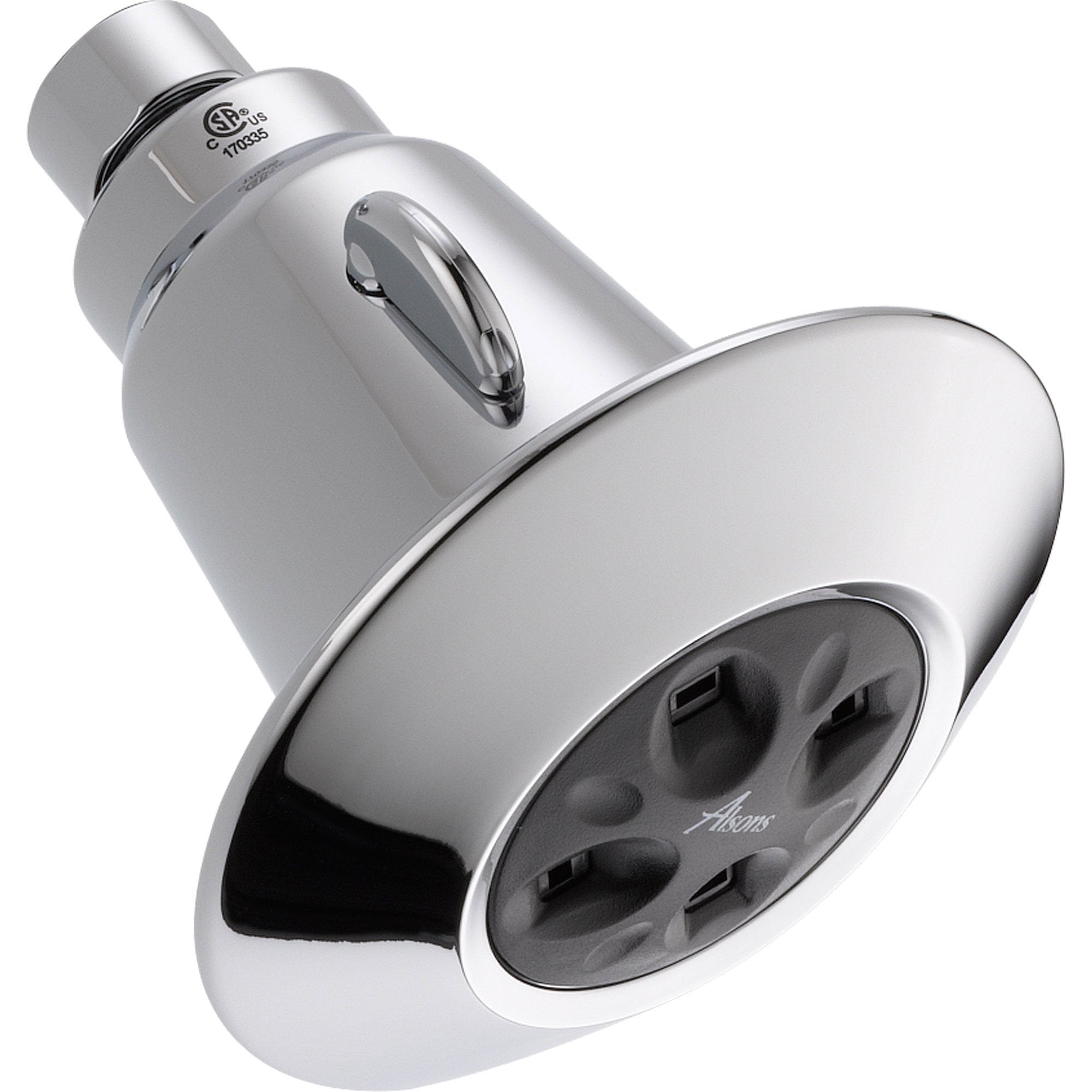 Delta 1 Spray H2Okinetic Water Efficient Chrome Showerhead 561059 - High Pressure Rainfall Shower Head for Spa-Like Bathroom Experience, Water Saving & Luxury Shower for Home & Hotel Use