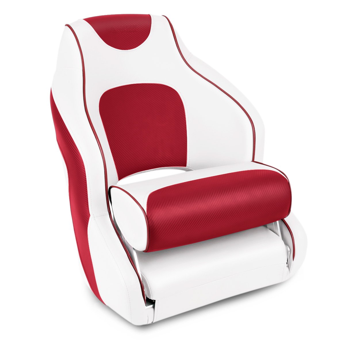 Premium Two-Tone Boat Seat - Flip-Up Captain's Bucket for Sports Boats & Fishing