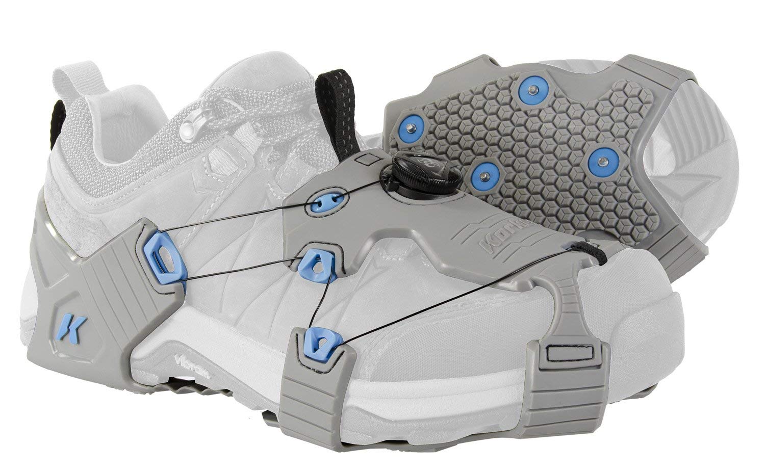 Korkers Ice Walker Ice Cleats - Lightweight & Durable Traction for Winter - 22 Replaceable Steel Spikes for Hiking, Walking & Snowy Terrain - Perfect for Ice Fishing, Hunting & Outdoor Adventures