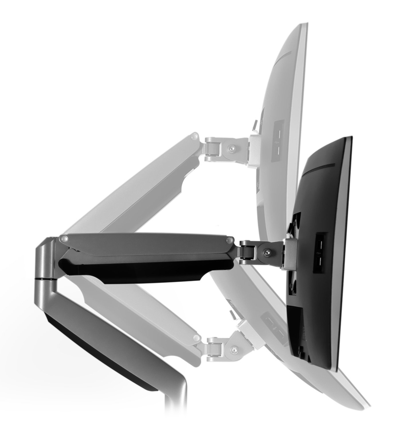 Mount-It! (MI-1772) Dual Monitor Arm Stand - Adjustable Gas Spring Mount for 2 Screens up to 32