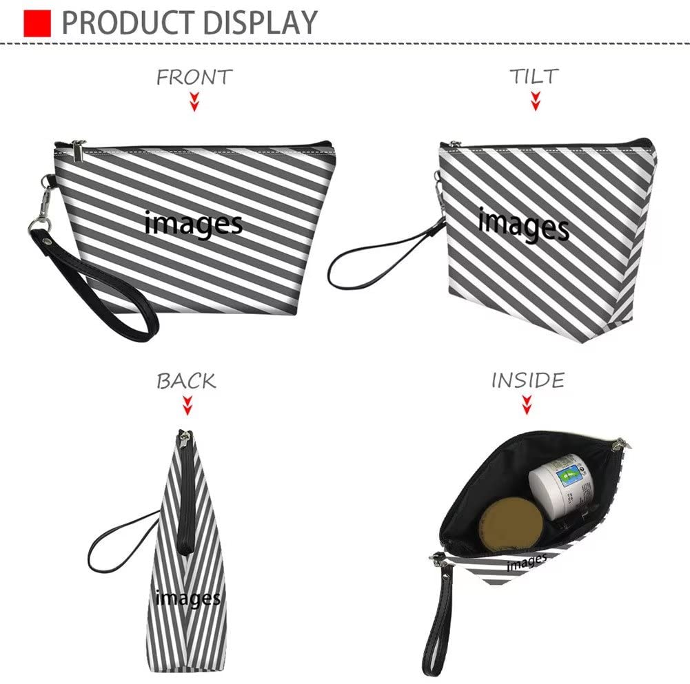 Cute Black Cartoon Nurse Makeup Wallet for Women - Travel & Daily Use