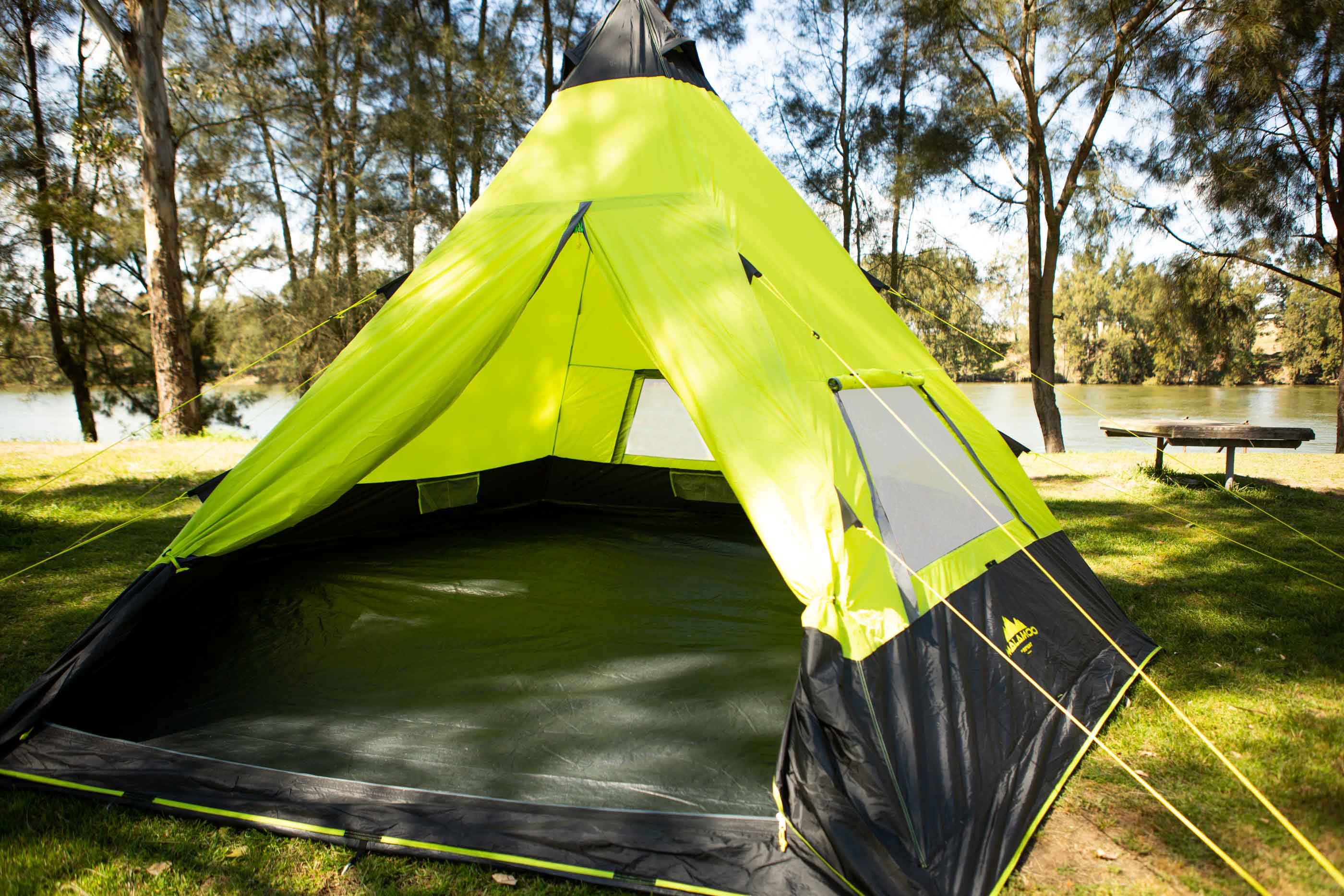 Premium Malamoo 9-Person Teepee Tent - Waterproof, Spacious Family Camping Shelter for Outdoor Adventures & Backpacking