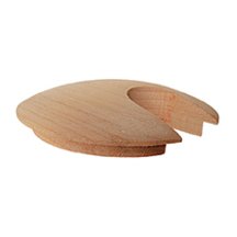 2-1/4 Inch Maple Wood Slotted Desk Grommets - Cable Management Hole Cover for Office Desks (Pack of 1) - Perfect for Home Office, Workspace Organization & Computer Desk Wire Management