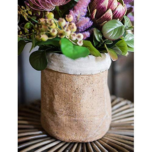 Rustic Reach Paper Bag Style Concrete Garden Pot - Decorative Planters for Indoor & Outdoor Plants, Succulents, Flowers - Perfect for Patio, Balcony, and Home Decor