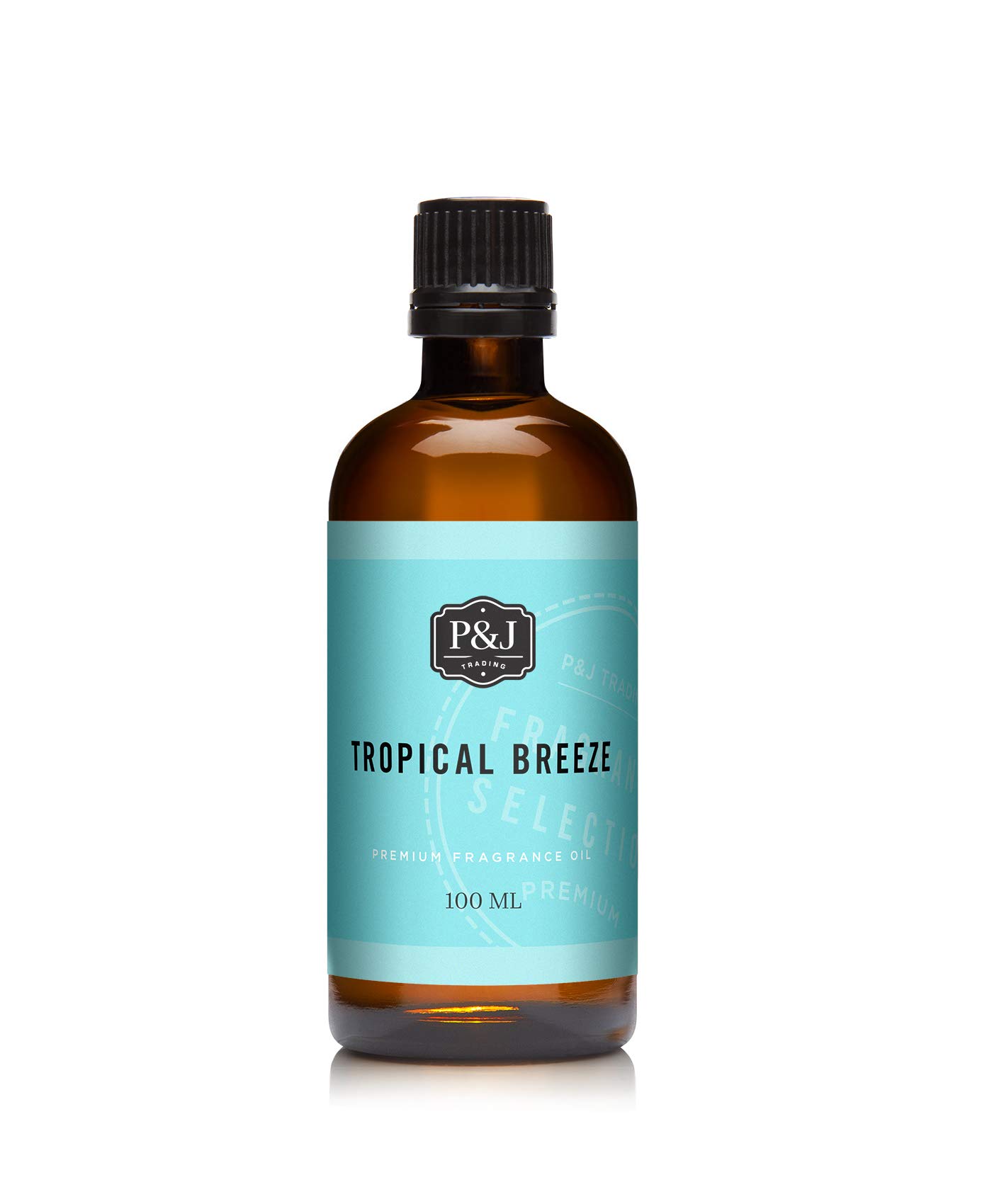 P&J Fragrance Oil Tropical Breeze 100ml - Premium Candle Making Scents, Soap & Diffuser Essential Oils for Home, Spa & DIY Crafts - Relaxing Tropical Aroma for Candles, Bath & Aromatherapy