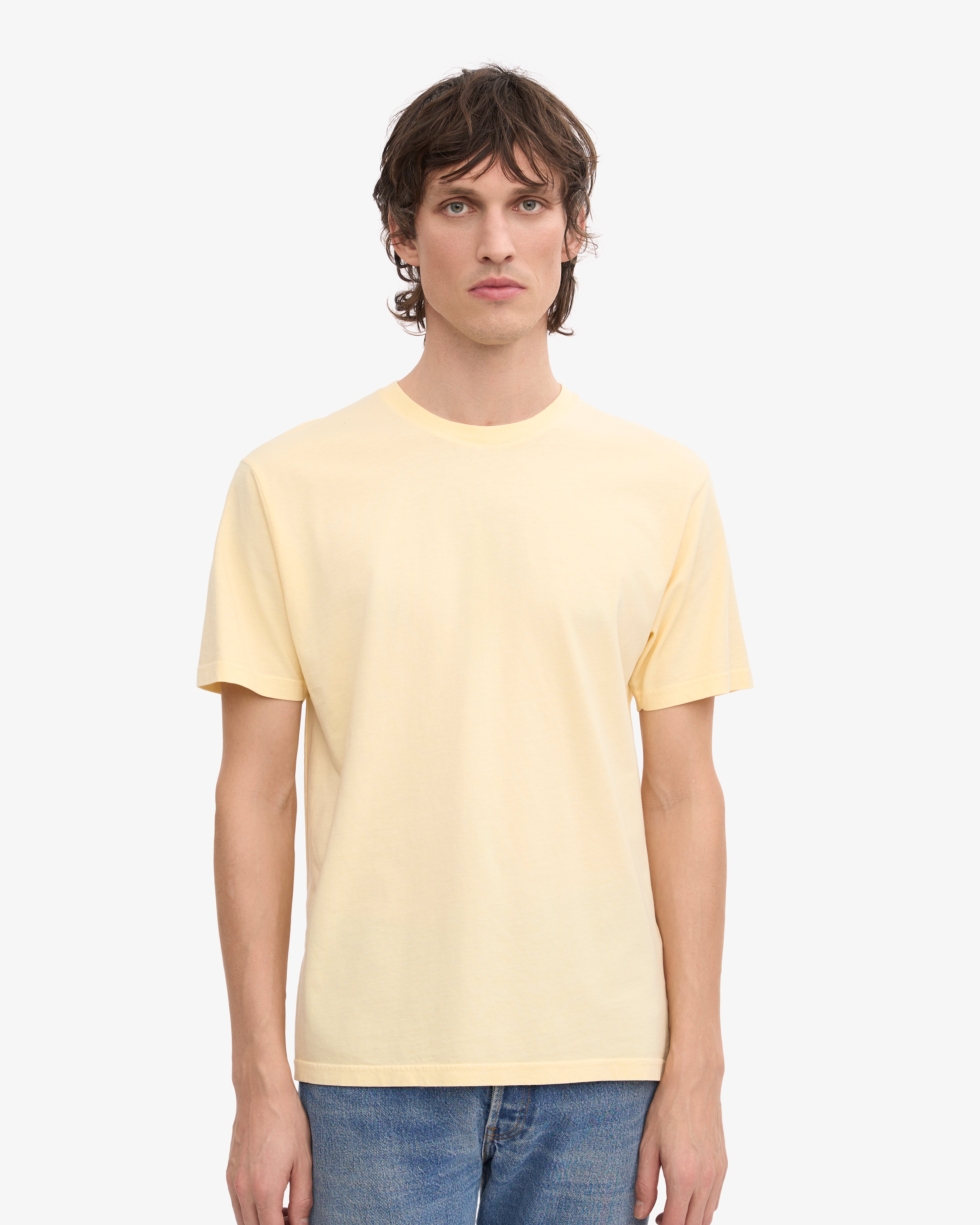 Classic Organic Cotton T-Shirt - Soft Yellow | Eco-Friendly & Comfortable for Everyday Wear | Perfect for Casual Outfits & Sustainable Fashion
