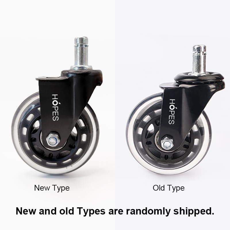 Original Rollerblade Office Chair Wheels - Heavy Duty Replacement Rubber Casters for Hardwood Floors & Carpet (Set of 5) | Perfect for Home Office, Gaming Chairs & Workspace Mobility | As Seen on CNN