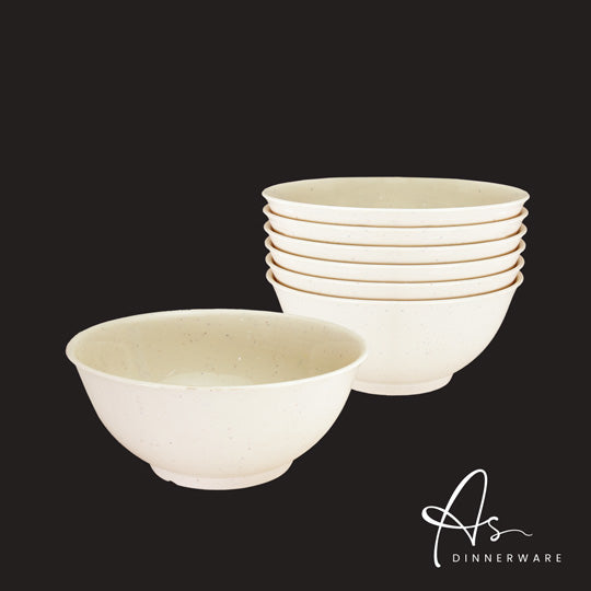 6-Piece MEE Bowl Set - Durable & Stylish Bowls for Asian Cuisine, Perfect for Ramen, Soup, Rice, and Noodles (24 Packets per Carton, AS1706 6M) - Ideal for Restaurants, Home Kitchens, and Meal Prep