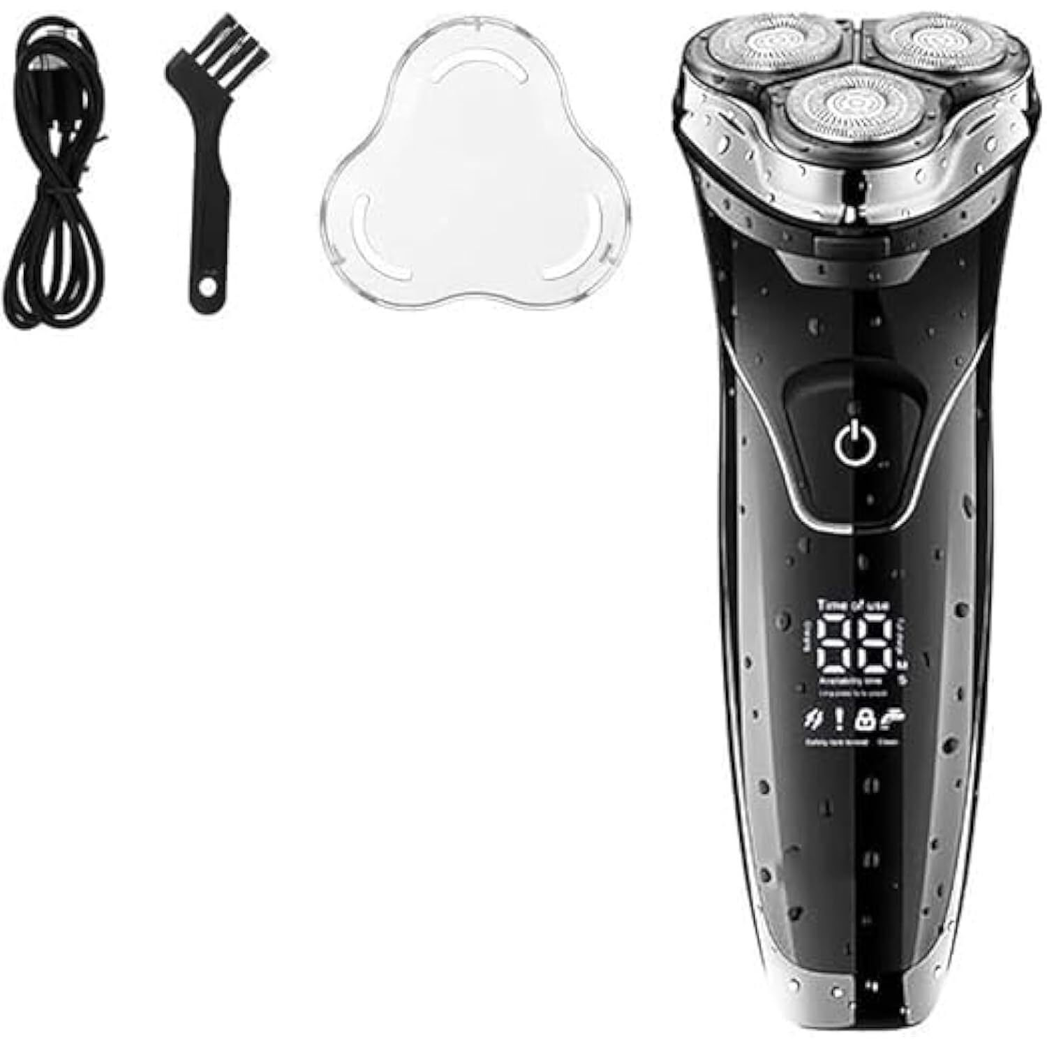 Professional Electric Shaver for Men - Waterproof Rechargeable Beard & Hair Trimmer with Fast USB Charging & Ergonomic Design - Perfect for Home, Travel & Gym Use