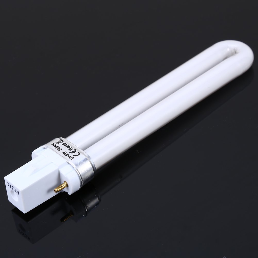 9W Professional Nail Dryer Lamp Replacement - U-Shaped Durable UV LED Nail Light Bulbs for Gel Polish Curing - Perfect for Home Nail Salon & DIY Nail Art (Ideal Replacement for Old Salon Equipment)